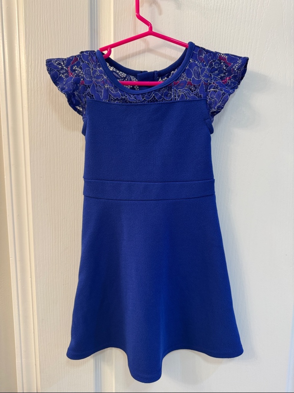 Children’s Place Royal Blue Lace Yoke Fit & Flare Dress